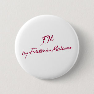 ロゴ[フェデリコMAHORA著FM] 缶バッジ