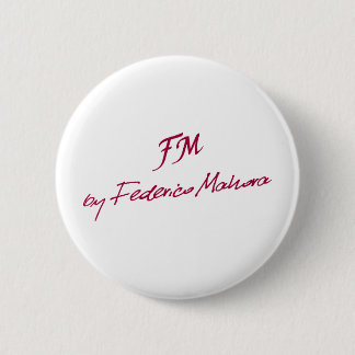 ロゴ[フェデリコMAHORA著FM] 缶バッジ
