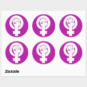 ロゴ、フェミニスト/フェミニスタ、平等/イグアリダッド: ラウンドシール (シート)