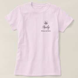 ロゴ ブラックスクリプト エンプロイ ネーム ビジネス メイクアップ Tシャツ