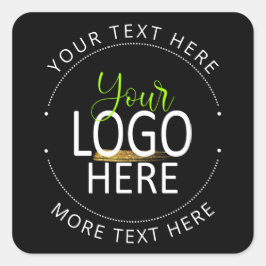 ロゴ ブラック オリジナルステッカー作成 スクエアシール