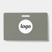 ロゴ プロフェッショナル ビジネス セージグリーン 名前 バッジ (裏面)