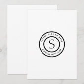 ロゴ プロフェッショナル プレーン シンプル モダン 招待状 (正面/裏面)