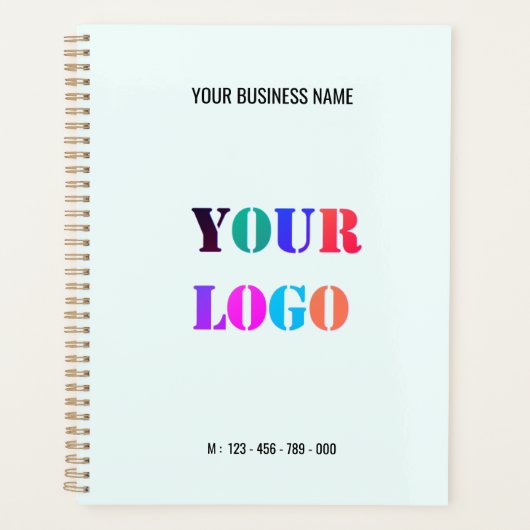 ロゴ・プロモーション・ビジネス・シンプルパーソナライズされた プランナー手帳 (正面)