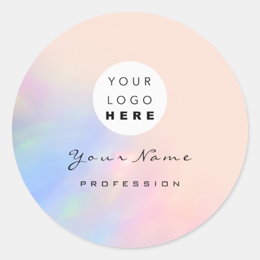 ロゴ マスカラ メイク ヘア ネイル ホログラム ローズ ビューティー ラウンドシール (正面)