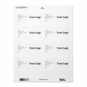 ロゴ ミニマリスト 返送先ラベル ラベル (フルシート)