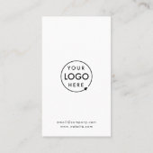 ロゴ |ミニマルモダンリストビジネスパンチ ロイヤリティカード (裏面)