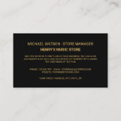 ロゴ、ミュージックストアの名刺を記録 名刺 (裏面)