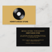 ロゴ、ミュージックストアの名刺を記録 名刺 (正面/裏面)