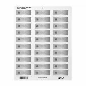 ロゴ&メタルモダン差出人住所 ラベル (フルシート)