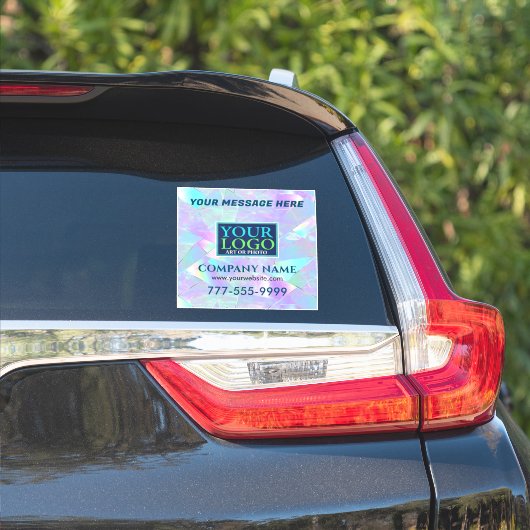 ロゴ、メッセージ、ビジネスプロモーション、虹色デザイン シール (車体側面)