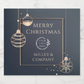 ロゴ・メリークリスマス企業の休暇モダン リキュールボトルラベル (シングルラベル)