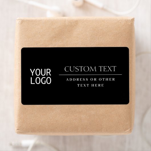 ロゴ |モダン黒クラシックと白 ラベル (インサイチュ)