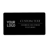 ロゴ |モダン黒クラシックと白 ラベル (正面)