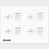 ロゴ モノグラム 原材料ラベルを追加 製品ラベル 長方形シール (シート)