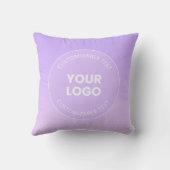 ロゴ | ラベンダーグラデグラデーションーション クッション (裏面)