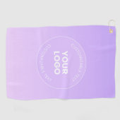 ロゴ | ラベンダーグラデグラデーションーション ゴルフタオル (横)