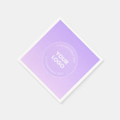 ロゴ | ラベンダーグラデグラデーションーション スタンダードカクテルナプキン (角)