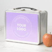 ロゴ | ラベンダーグラデグラデーションーション メタルランチボックス (インサイチュ)
