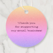 ロゴ・レインボーのキッチンからグラデーション フェイバータグ (裏面)