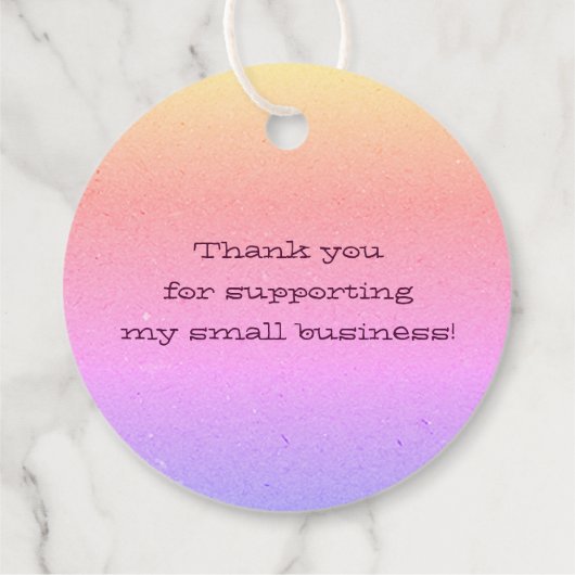 ロゴ・レインボーのキッチンからグラデーション フェイバータグ (裏面)