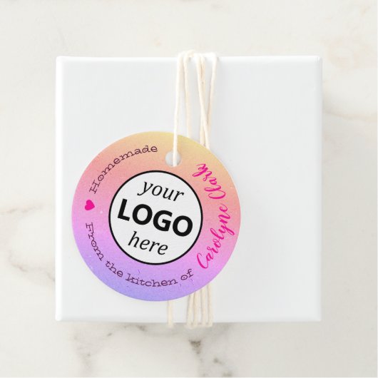 ロゴ・レインボーのキッチンからグラデーション フェイバータグ (インサイチュ)