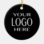 ロゴ |ロゴシンプルの置き換え セラミックオーナメント (正面)