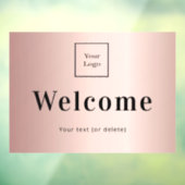 ロゴ ローズゴールド メタリック ビジネス ウェルカム ウィンドウサイン (シート3)