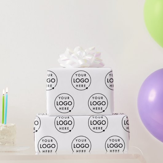 ロゴ |事業会社企業のモダン ラッピングペーパー (パーティーギフト)