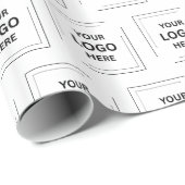 ロゴ |事業会社企業のモダン ラッピングペーパー (ロールコーナー)