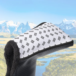 ロゴ   交互シンプル繰り返しパターン ゴルフヘッドカバー