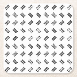 ロゴ | 交互シンプル繰り返しパターン スクエアペーパーコースター