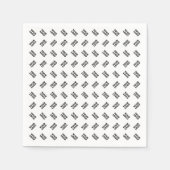 ロゴ | 交互シンプル繰り返しパターン スタンダードカクテルナプキン (正面)