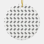 ロゴ | 交互シンプル繰り返しパターン セラミックオーナメント (正面)