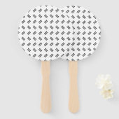 ロゴ | 交互シンプル繰り返しパターン ハンドファン (正面&裏面)