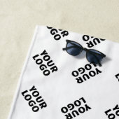 ロゴ | 交互シンプル繰り返しパターン ビーチタオル (インサイチュ)