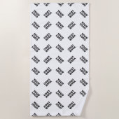 ロゴ | 交互シンプル繰り返しパターン ビーチタオル (正面)