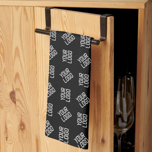 ロゴ | 交互ユニークのロゴまたはデザイン キッチンタオル (三つ折り)