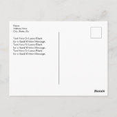 ロゴ、会社名、ティール(緑がかった色)、紫の虹色 ポストカード (裏面)