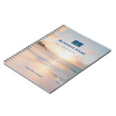 ロゴ、会社名、ビーチ夕日 ノートブック (左側)