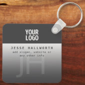 ロゴ、会社名、モノグラム キーホルダー (裏面)