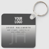 ロゴ、会社名、モノグラム キーホルダー (裏面)