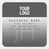 ロゴ、会社名、モノグラム スクエアシール (正面)