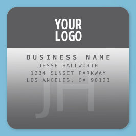 ロゴ、会社名、モノグラム スクエアシール