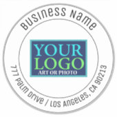 ロゴ、会社名、住所、または文字 シール (正面)