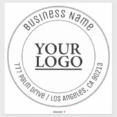 ロゴ、会社名、住所、または文字 シール (シート)