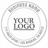 ロゴ、会社名、住所、または文字 シール (正面)