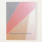 ロゴ、会社名、年会議幾何学的 プランナー手帳 (裏面)