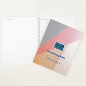 ロゴ、会社名、年会議幾何学的 プランナー手帳 (ディスプレー)