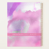 ロゴ/会社名/年/紫ピンクの水色 プランナー手帳 (裏面)